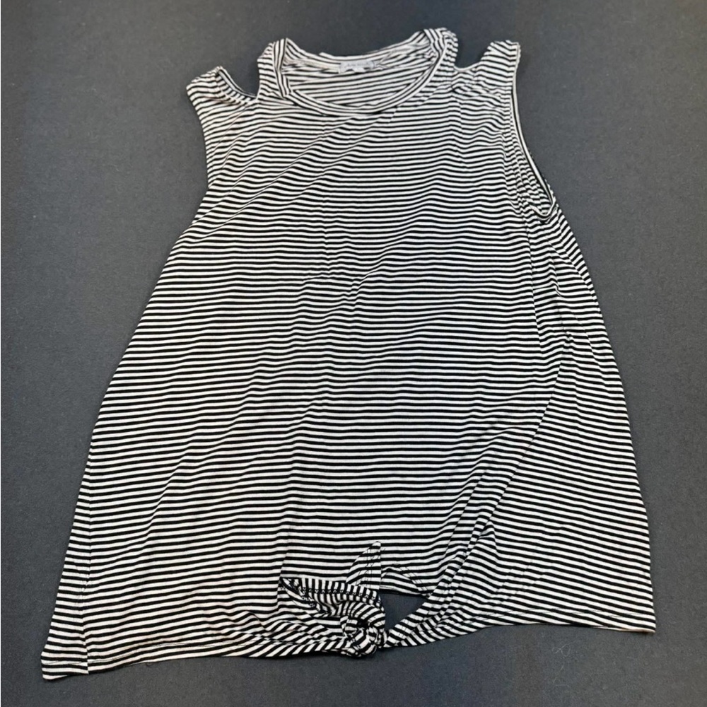 Striped Black and White Women's Top